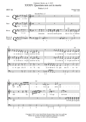 Quoniam non est in morte qui memor sit tui, SWV 86