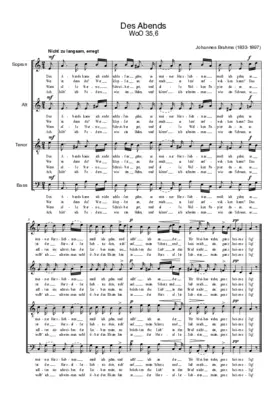 Des Abends, Deutsche Volkslieder WoO 35,6