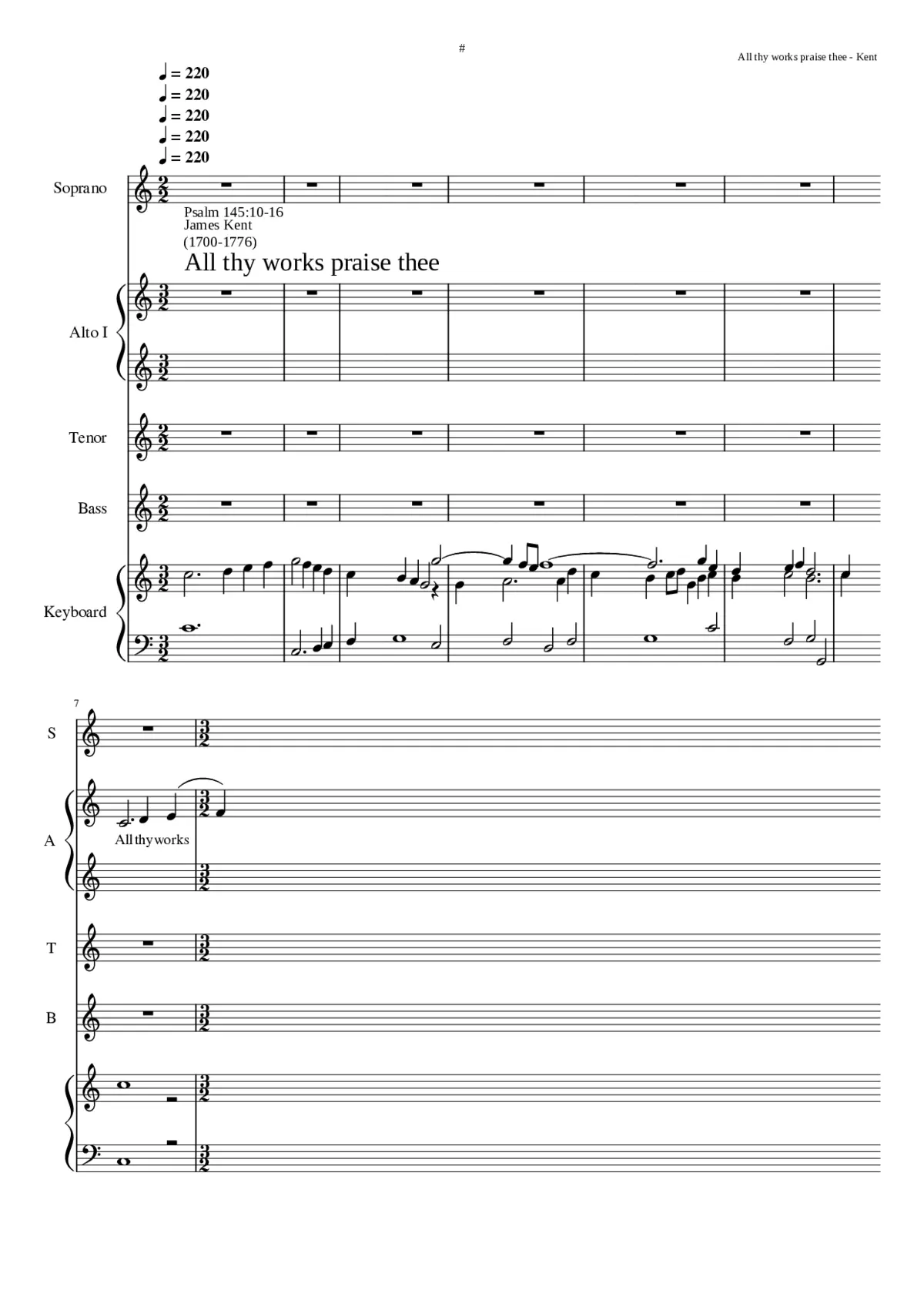 All thy works praise thee - Page 1