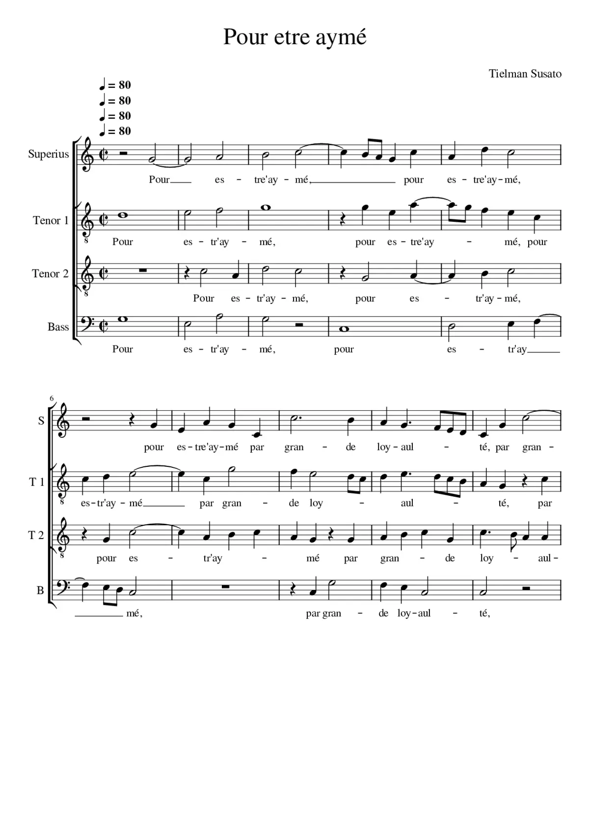 Pour estre aymé - Page 1