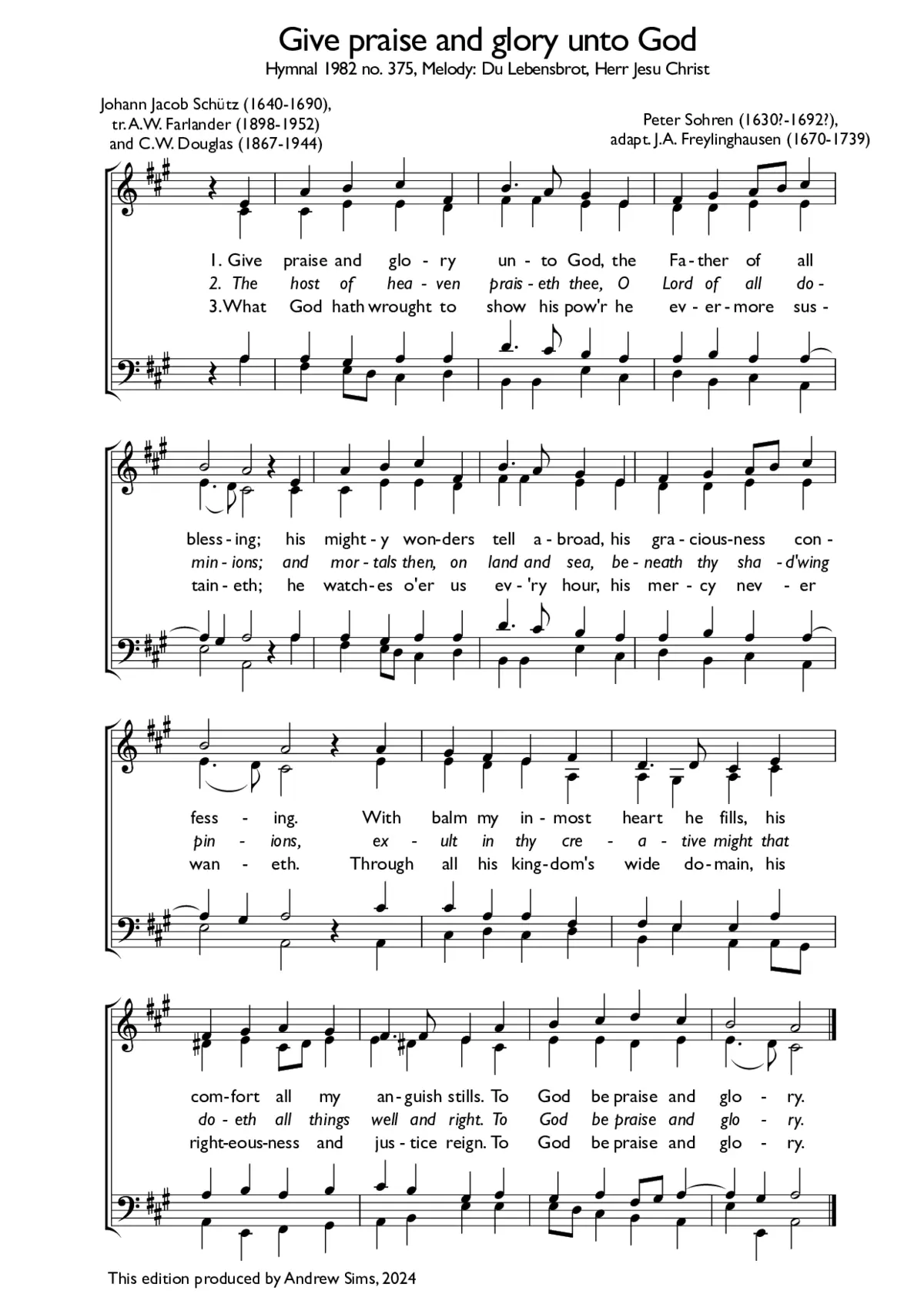 Give praise and glory unto God - Page 1