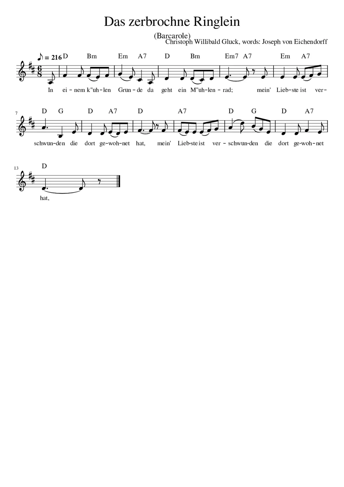 Das zerbrochne Ringlein - Page 1