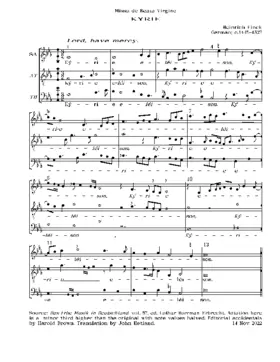 Missa De Beata Virgine