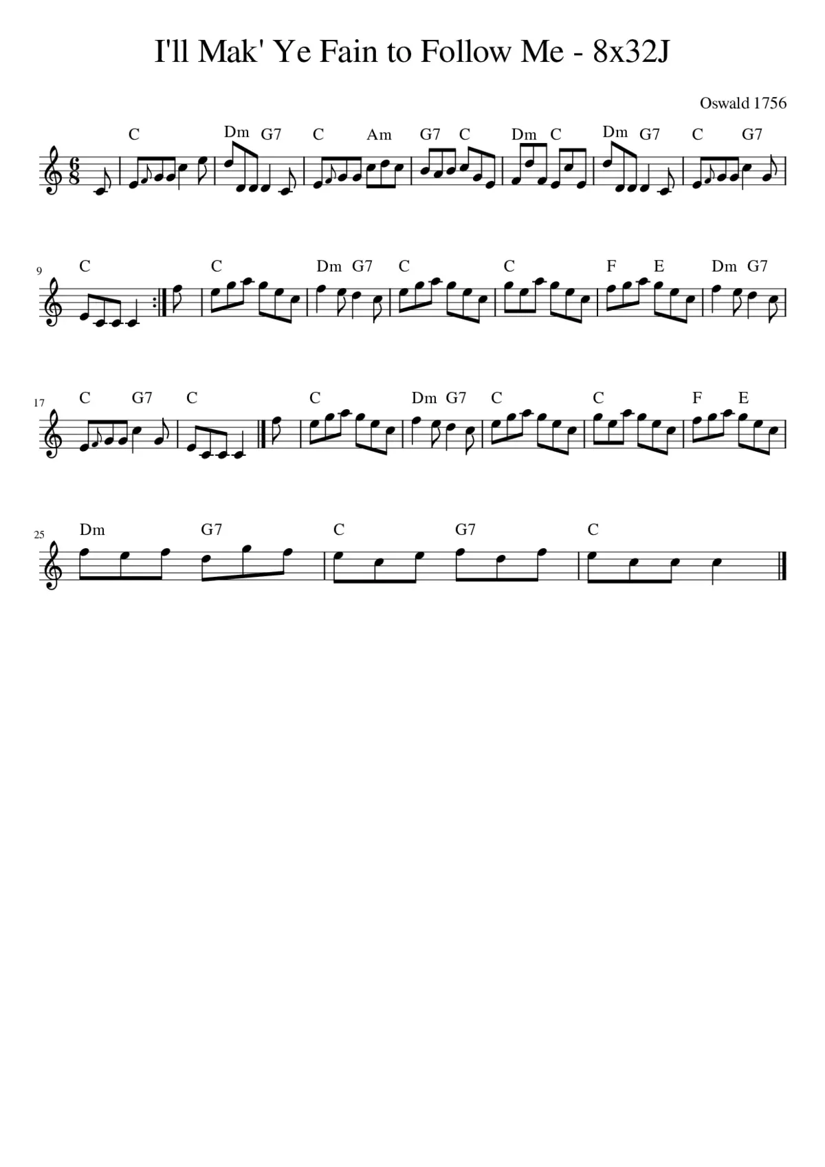 I'll Mak' Ye Fain to Follow Me - 8x32J - Page 1