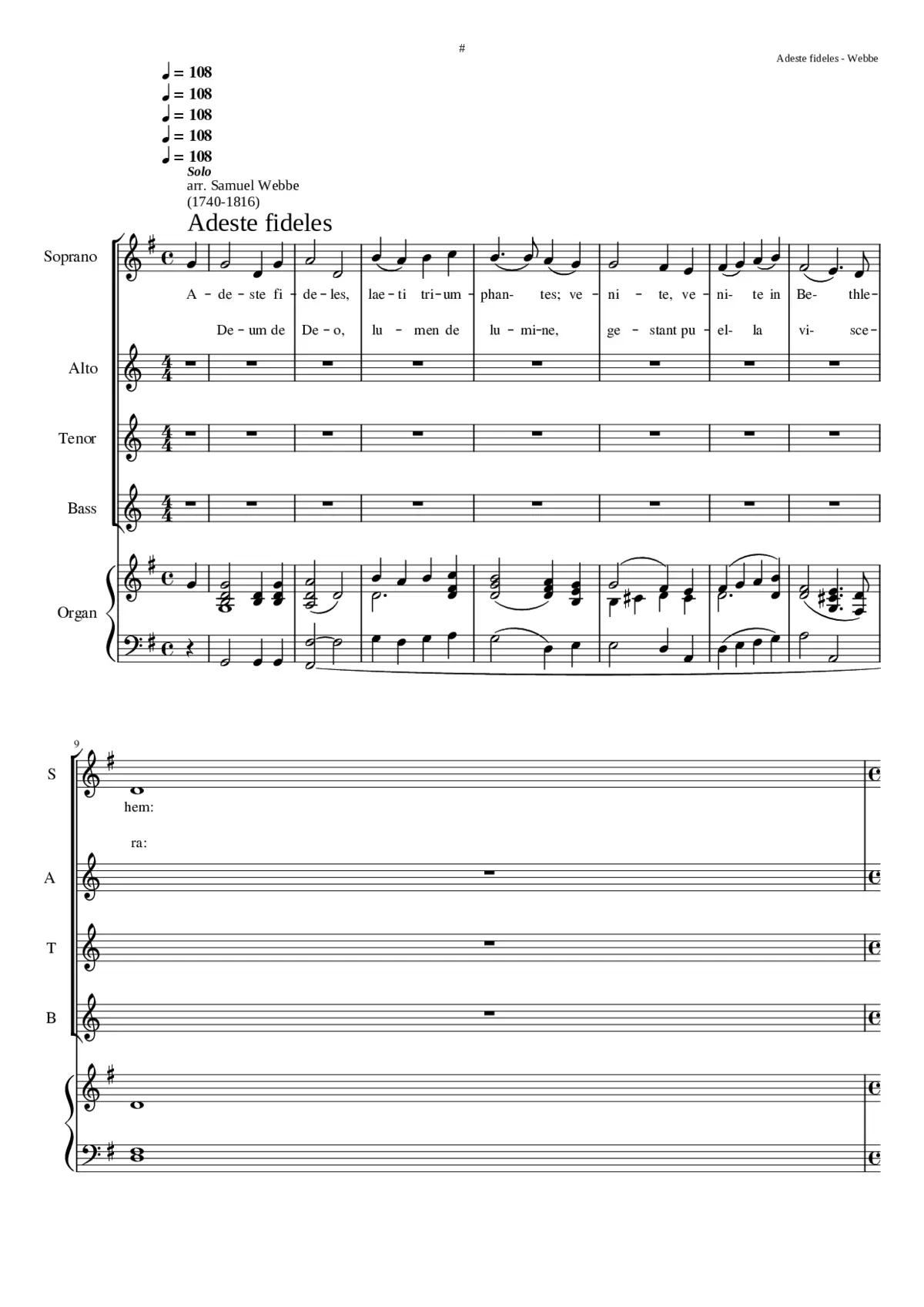 adeste fideles - Page 1