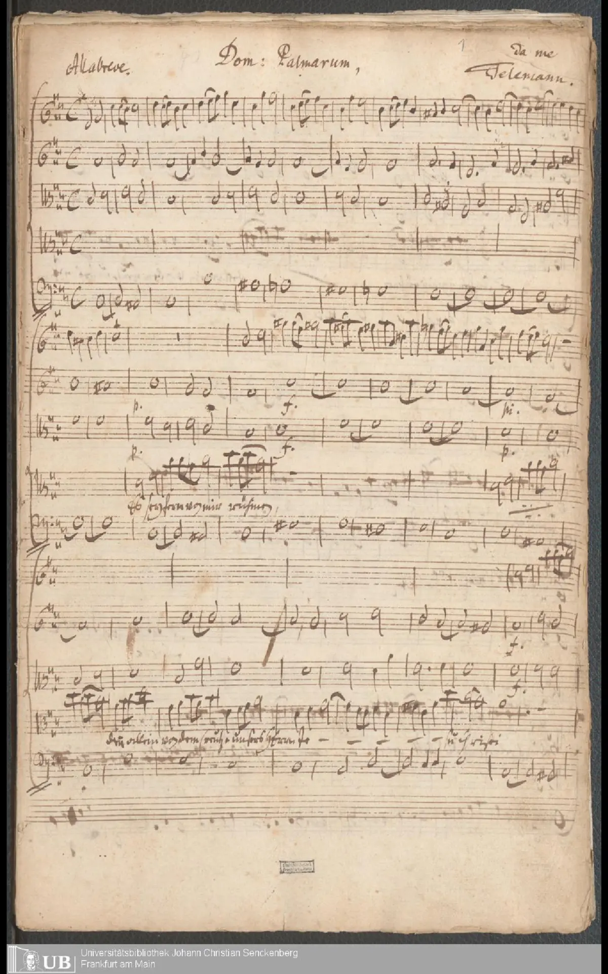 Es sei fern von mir rühmen - Page 1