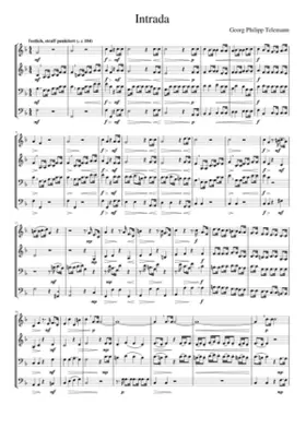 Concerto for 3 trumpets 2 oboes timpani strings & b.c. D major TWV 54:D3 No.1 Intrada