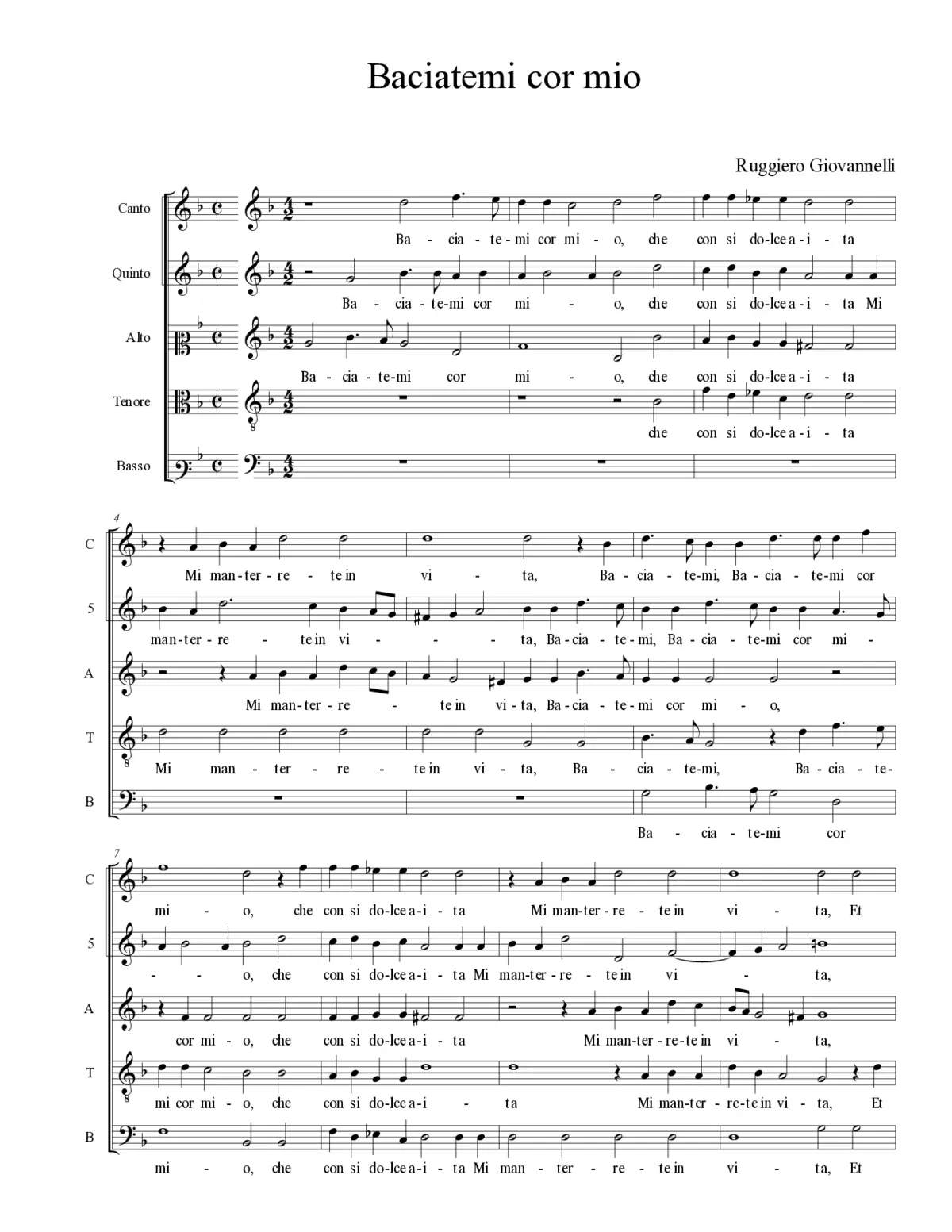 Baciatemi - Page 1
