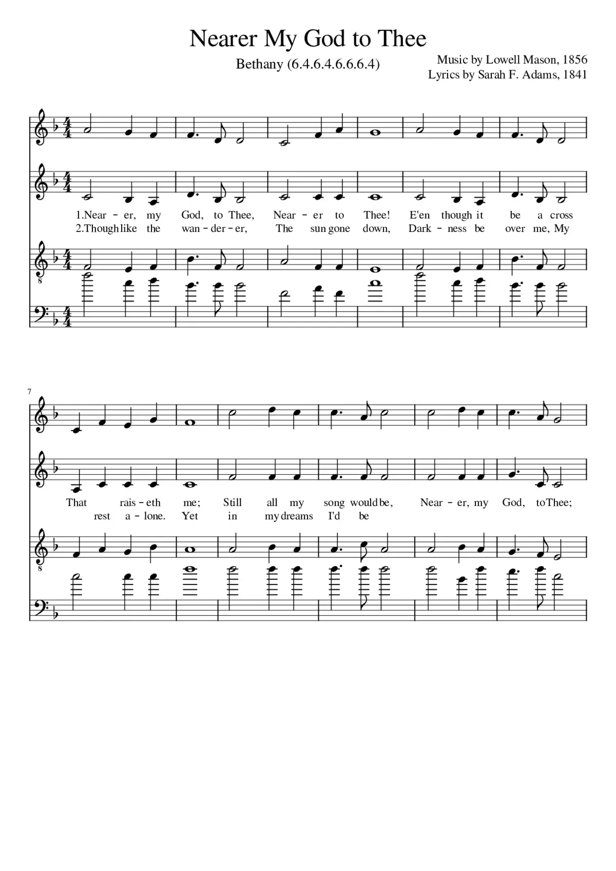 Nearer My God to Thee - Page 1