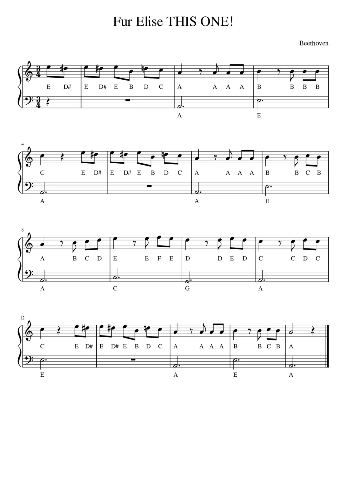 Für Elise WoO 59 - Page 1
