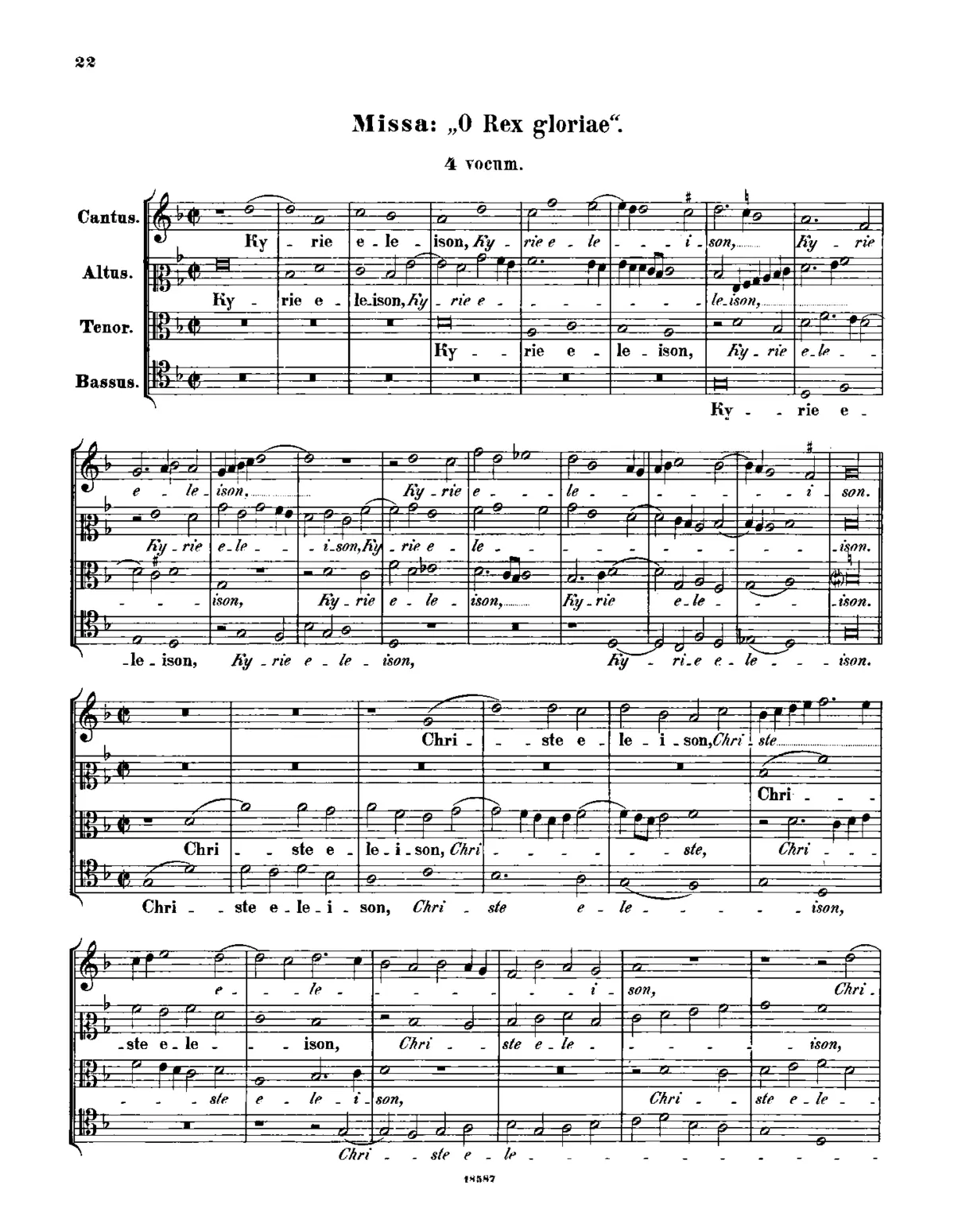 Missa O Rex gloriae - Page 1