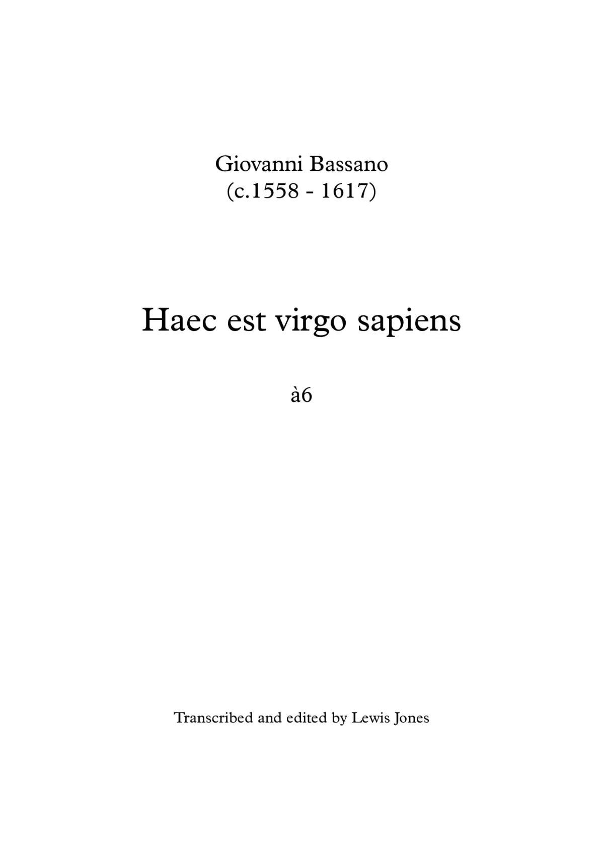 Haec est virgo sapiens - Page 1