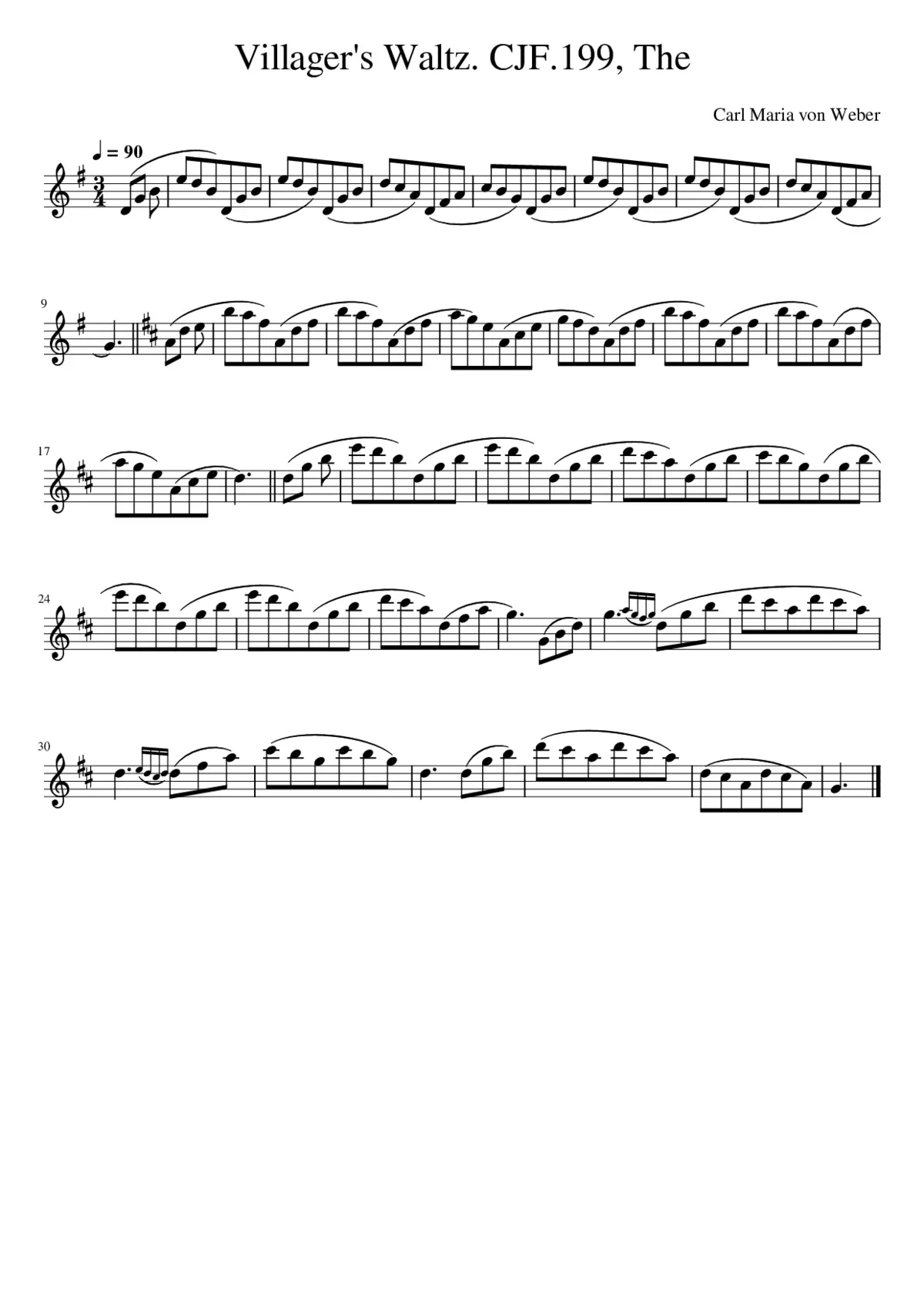 The Villager's Waltz. CJF.199 - Page 1