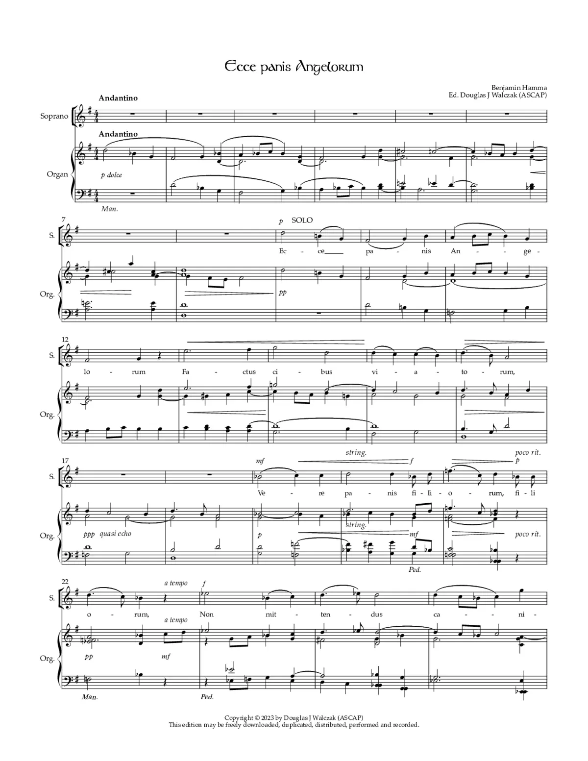 Ecce panis angelorum - Page 1