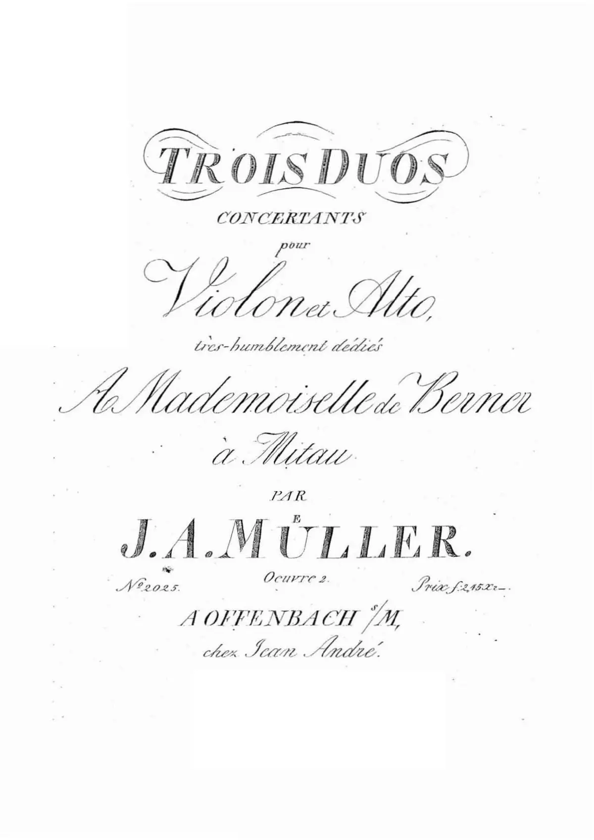 3 Concertant Duets for Violin and Viola, Op.2 - Page 1