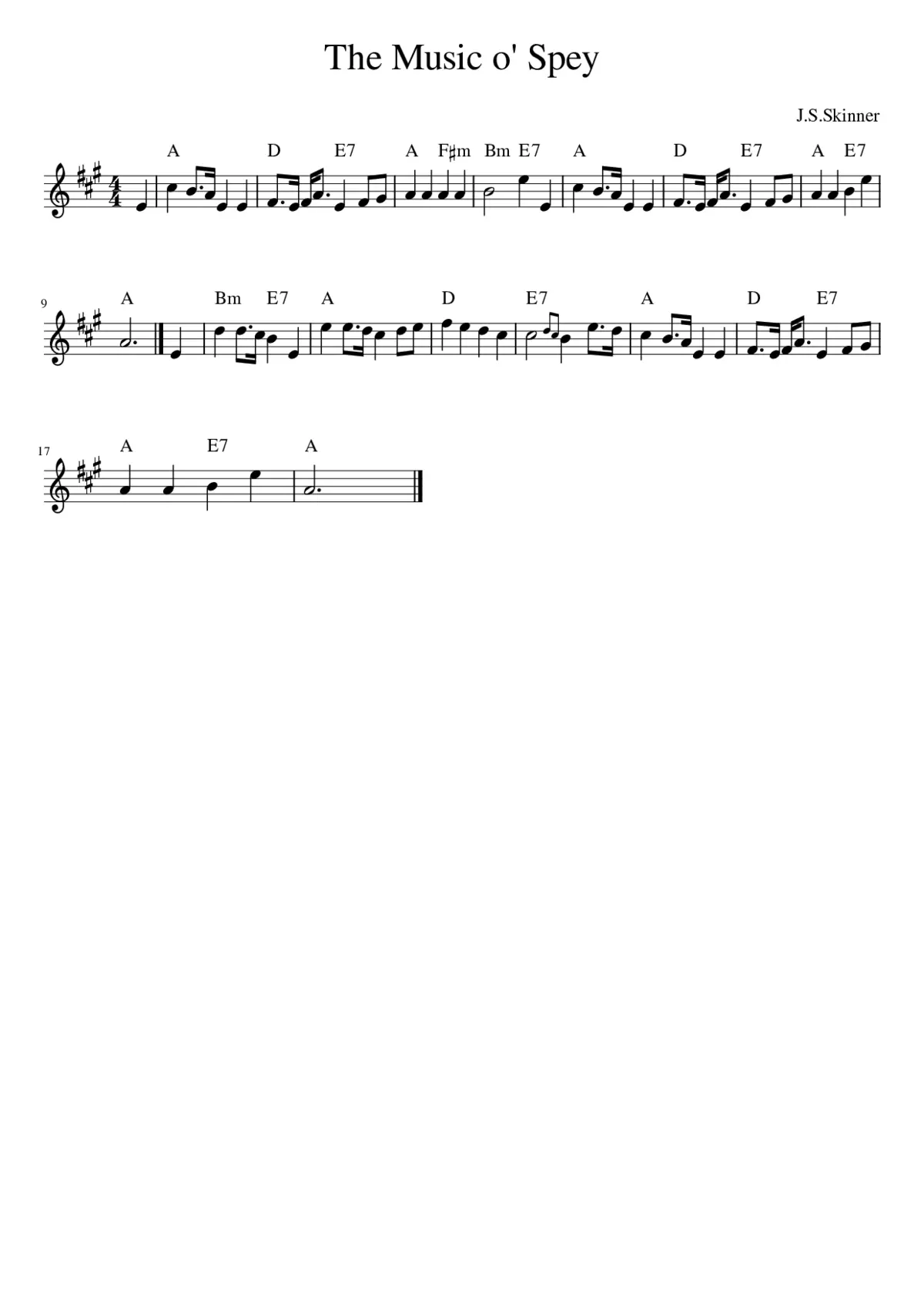 The Music o' Spey - Page 1