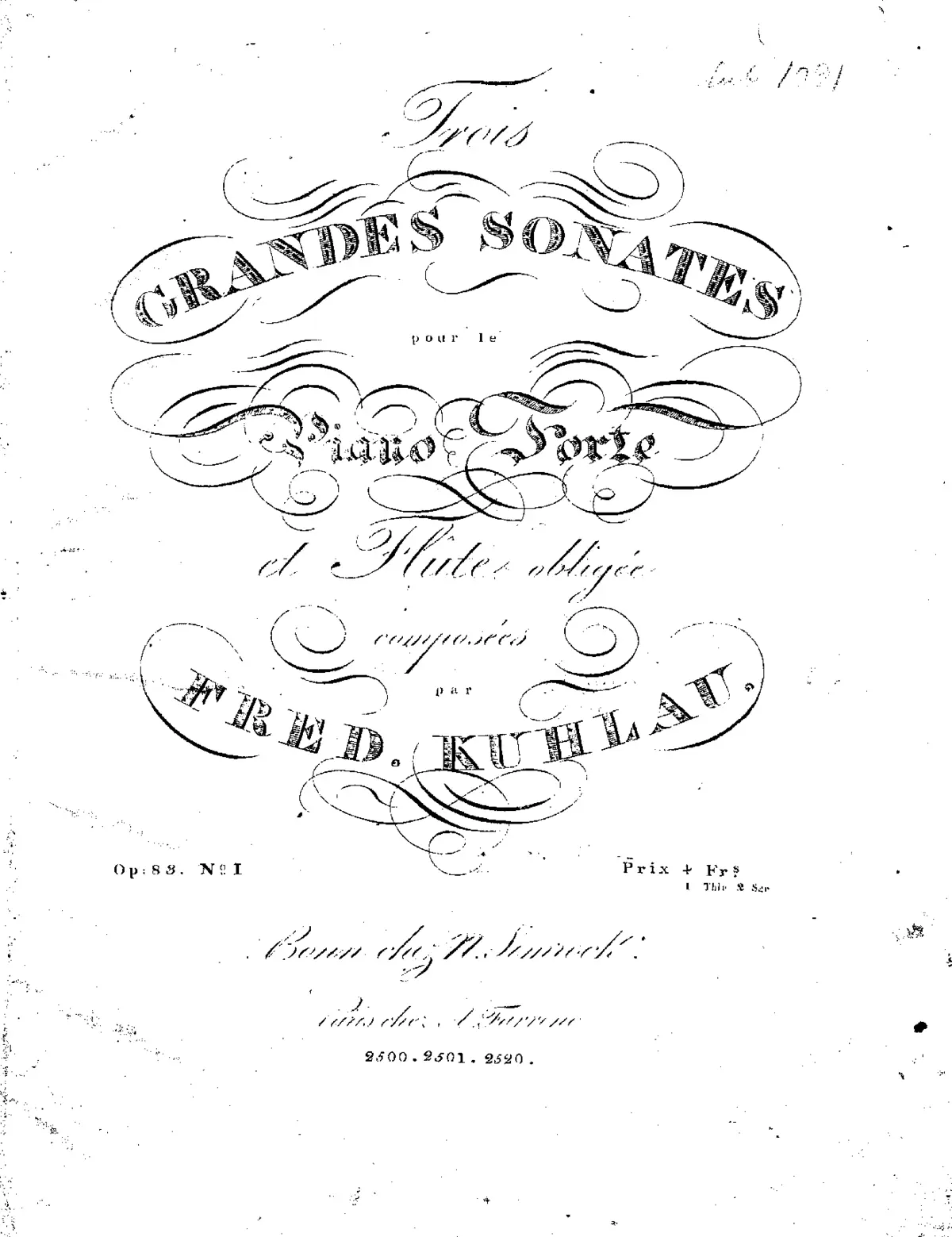 3 Flute Sonatas, Op.83 - Page 1