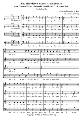 Dal desiderio naque l'amor mio