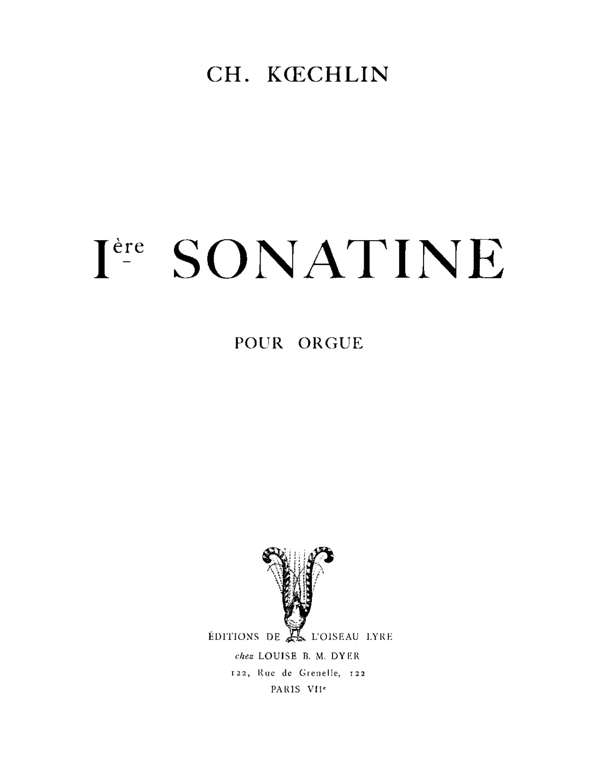 3 Sonatines for Organ - Page 1
