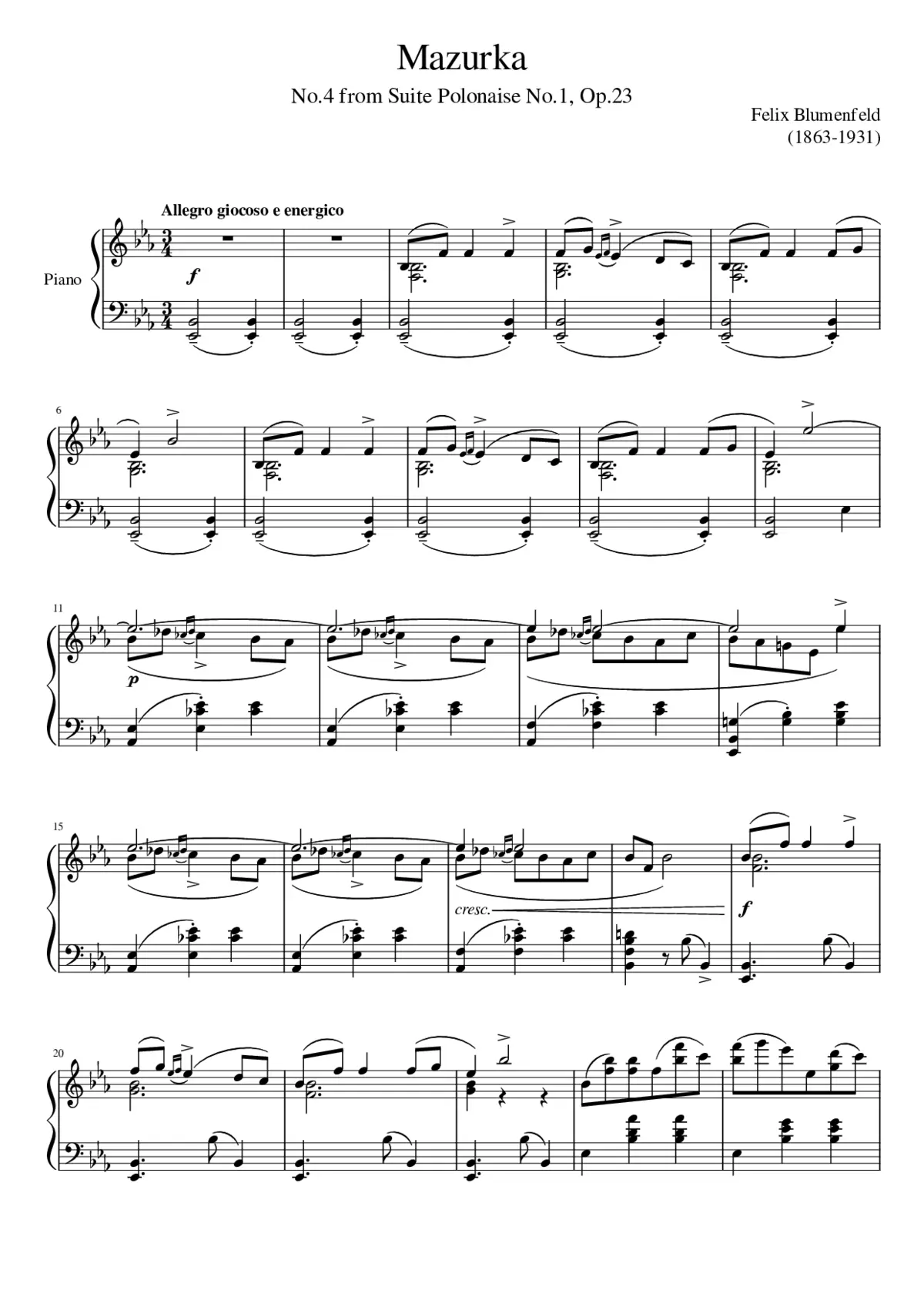 Suite Polonaise No.1 Op.23 - Page 1