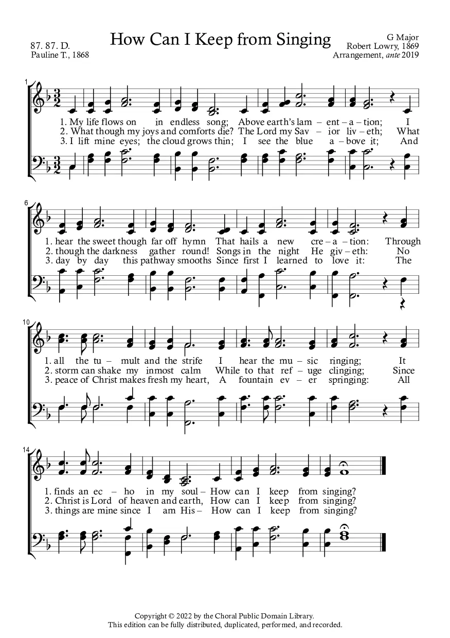 How can I keep from singing - Page 1