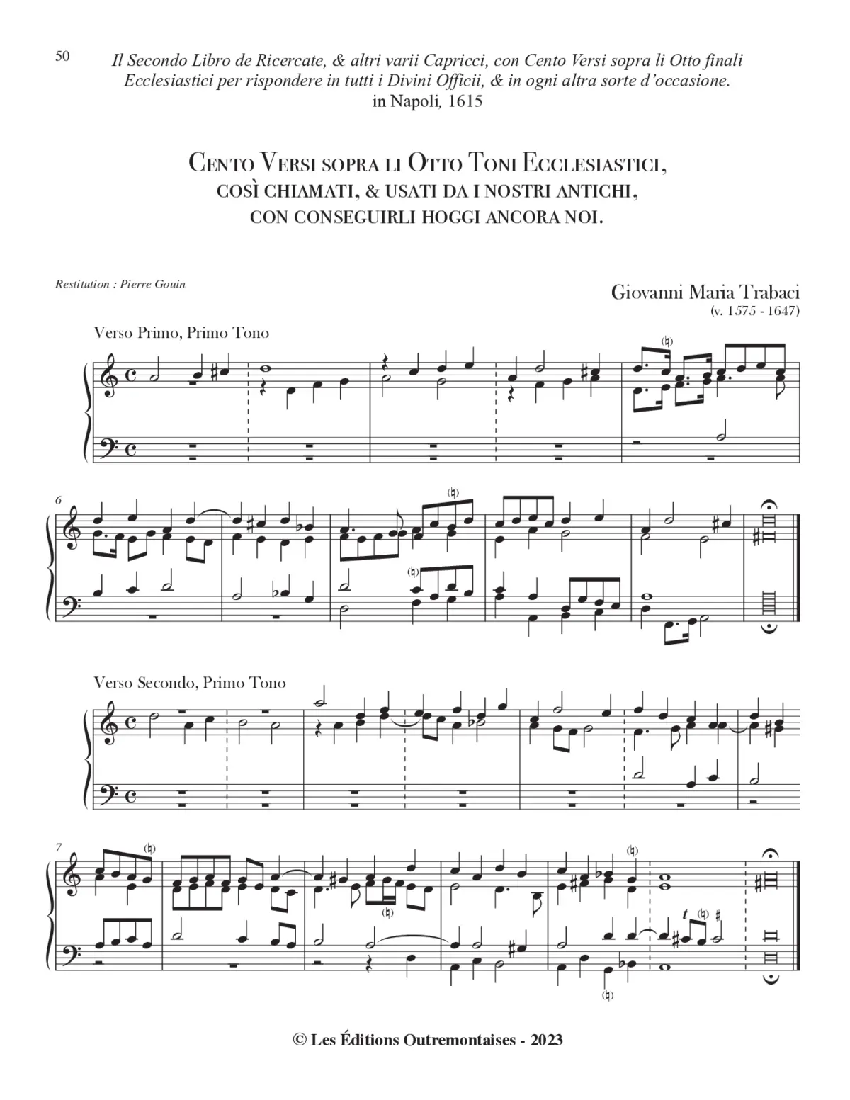 12 Versi Primo Tono per Organo - Page 1