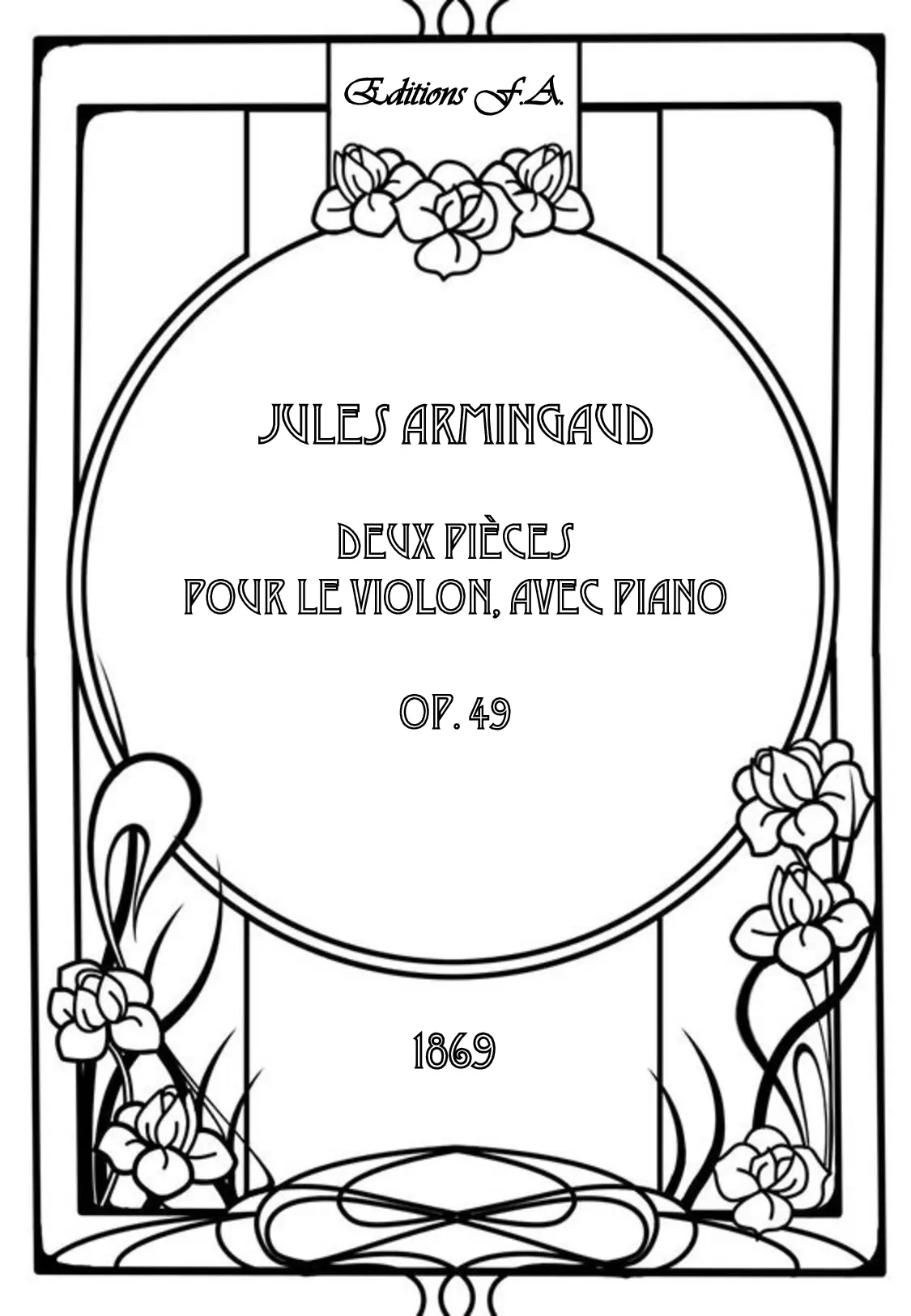Deux Pièces pour le violon avec accompagnement de Piano - Page 1