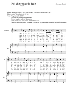 Poi che rotta e la fede