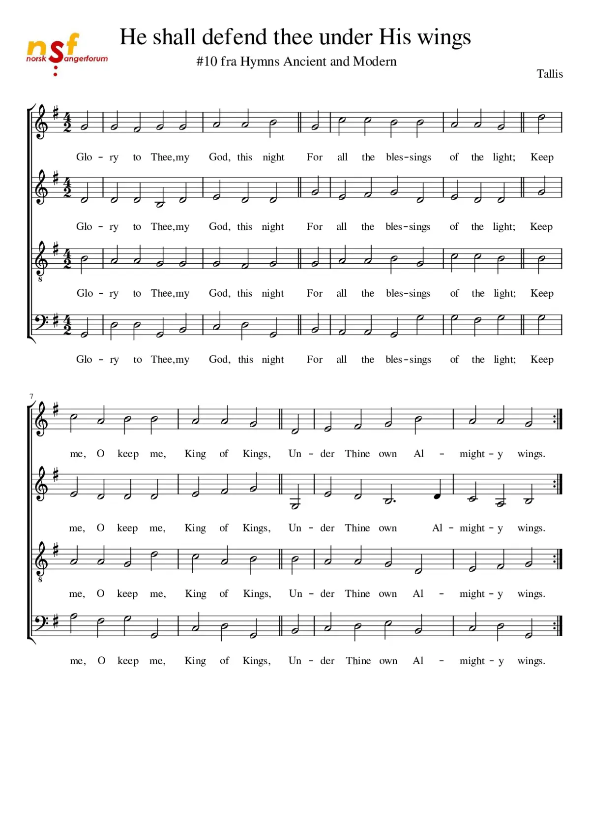 He shall defend thee under His wings - Page 1