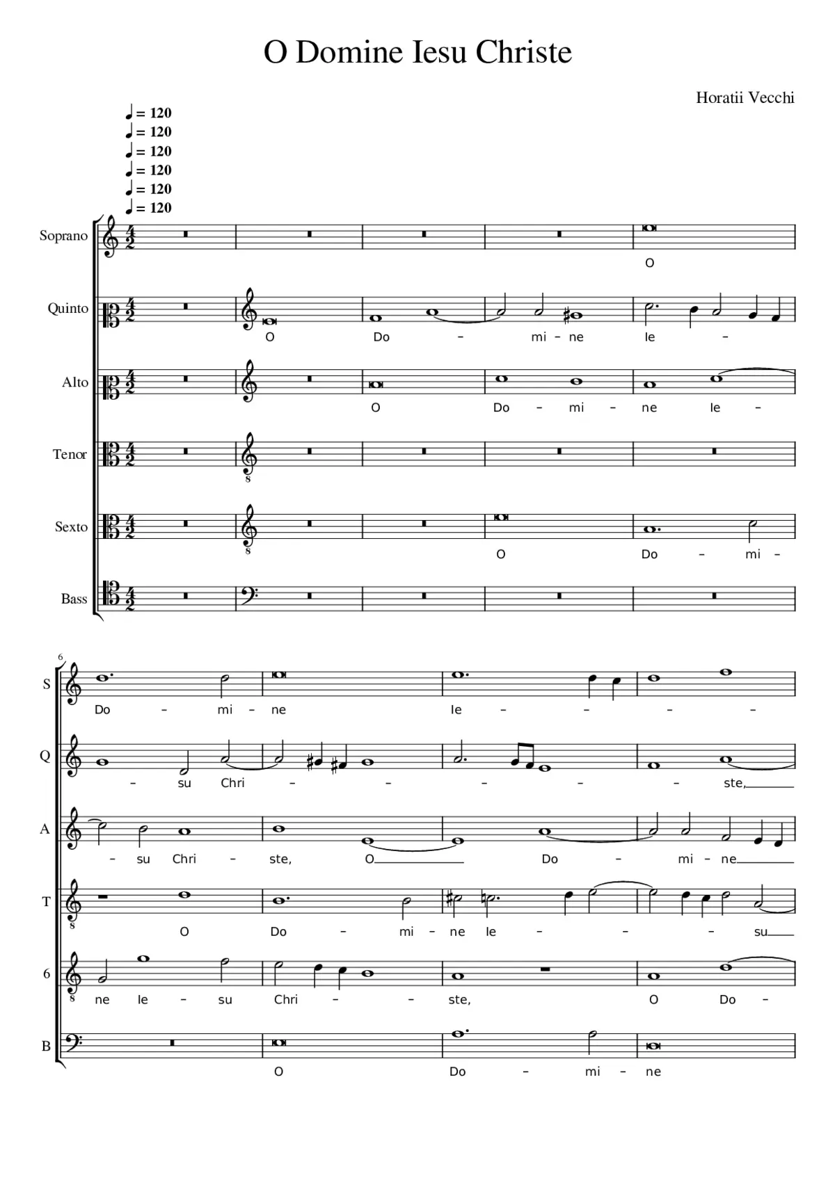 O Domine Iesu Christe a 6 - Page 1