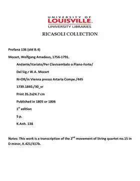 Andante variato, K.Anh.138