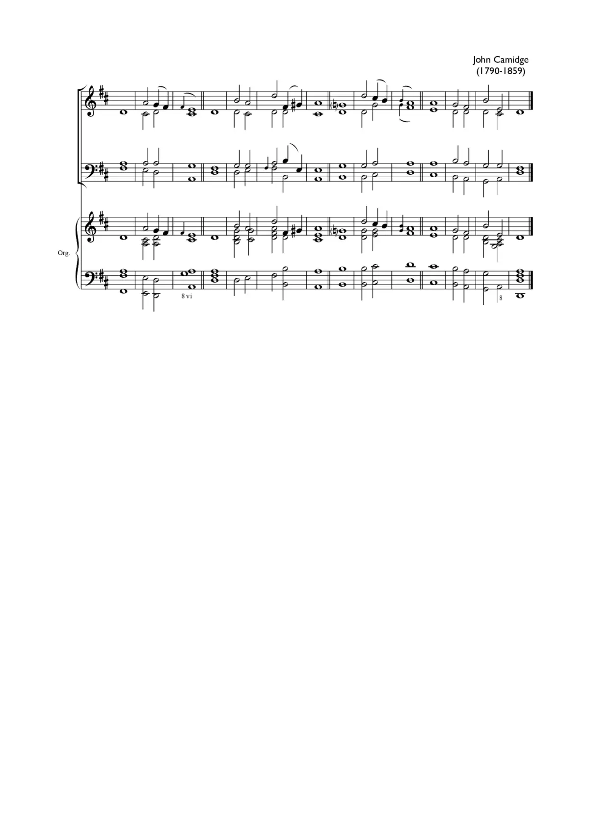 Double chant in D major II - Page 1