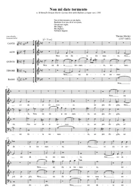 Non mi date tormento