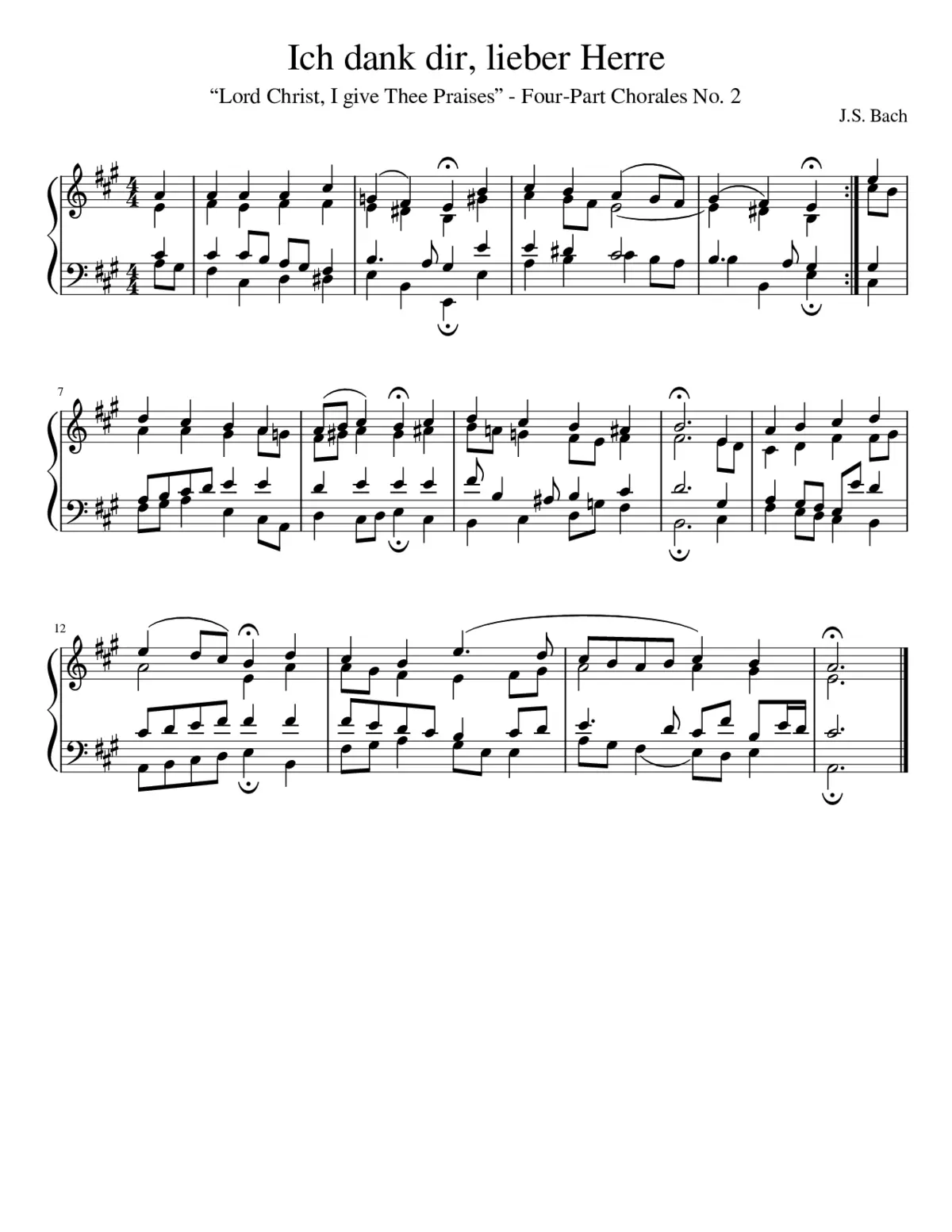 Ich dank dir lieber Herre - Page 1