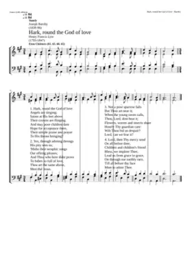 Hark round the God of love