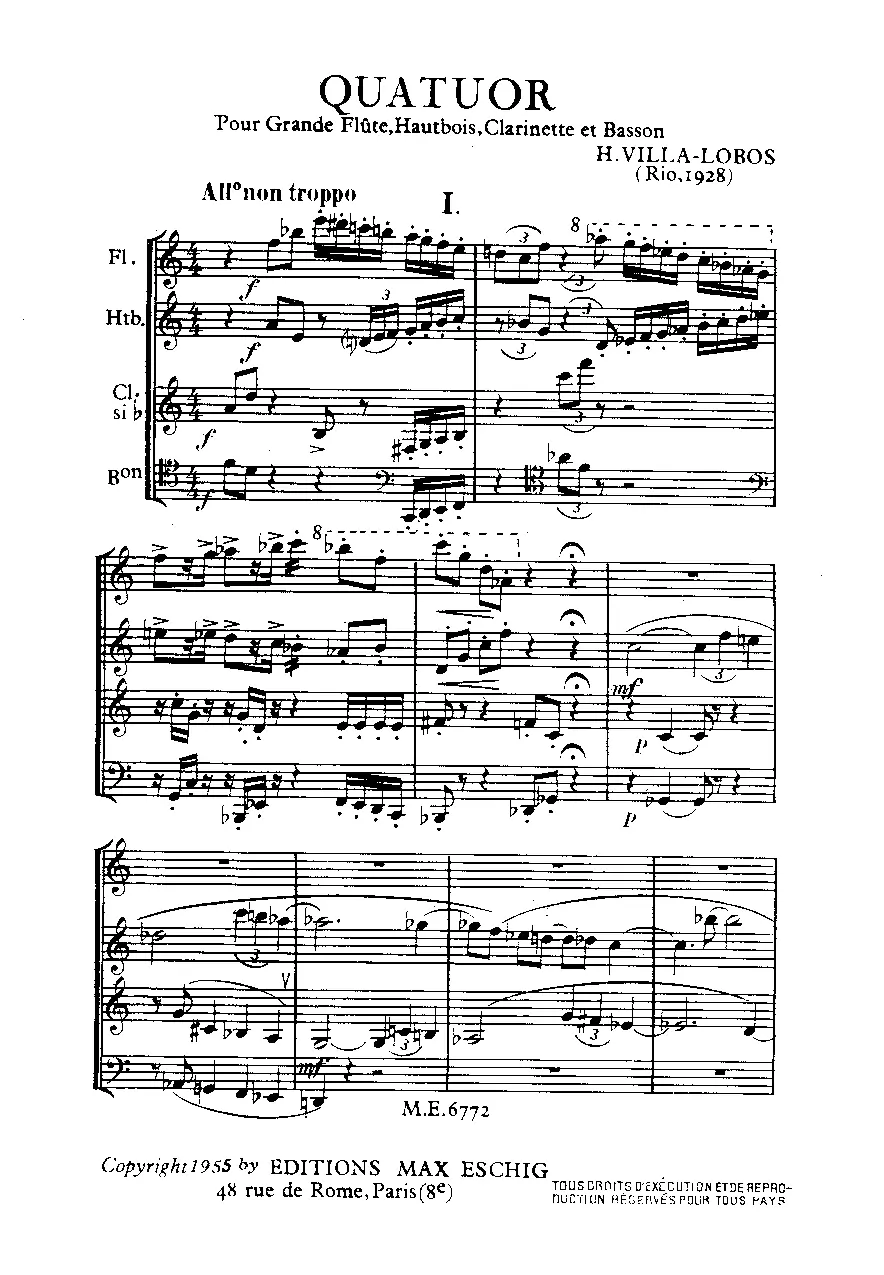 Quartet for Flute, Oboe, Clarinet and Bassoon - Page 1