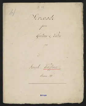 Serenade pour Guitarre et Violon