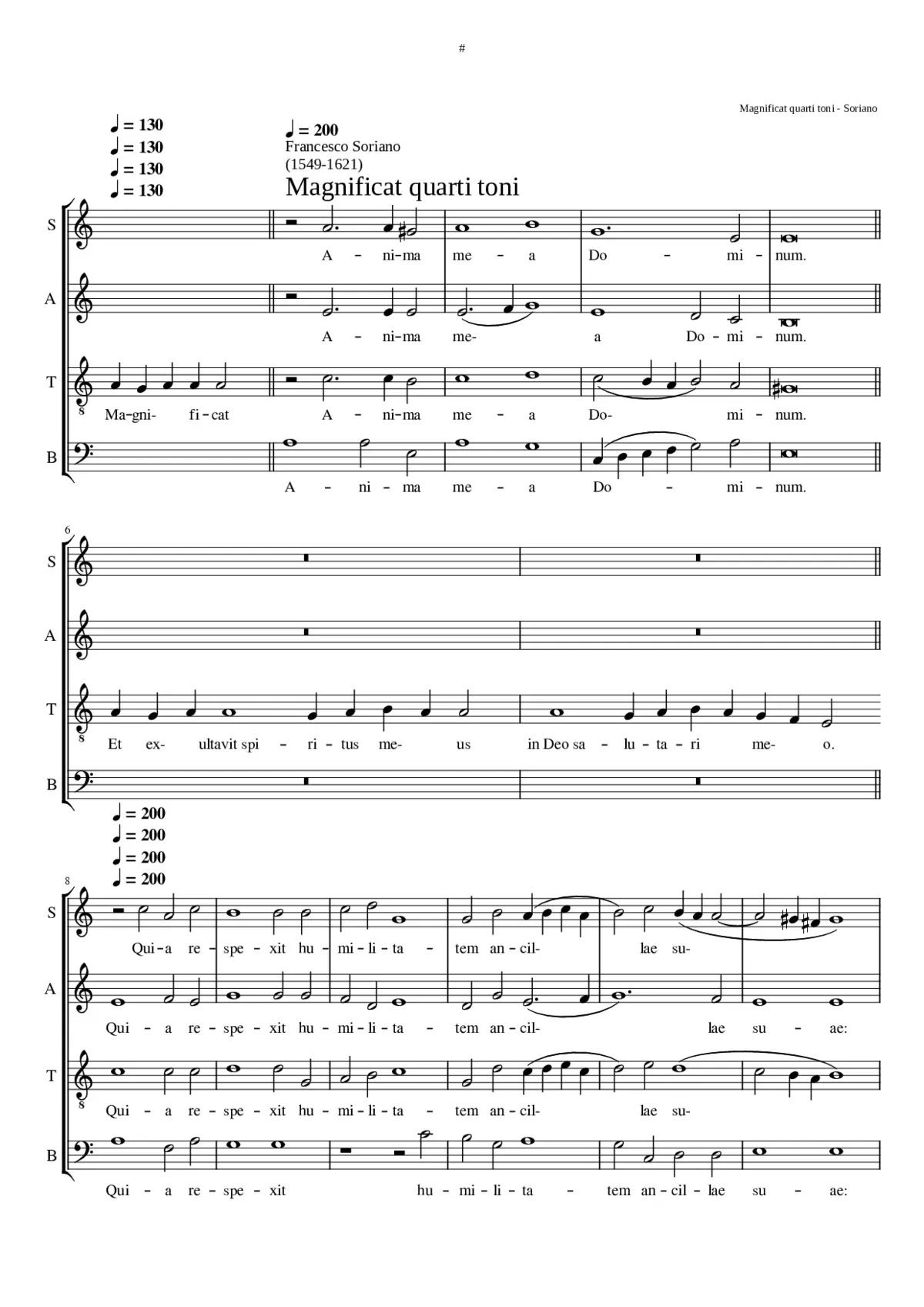 Magnificat quarti toni - Page 1