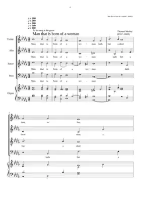 Second Dirge Anthem (Man that is born of a woman)