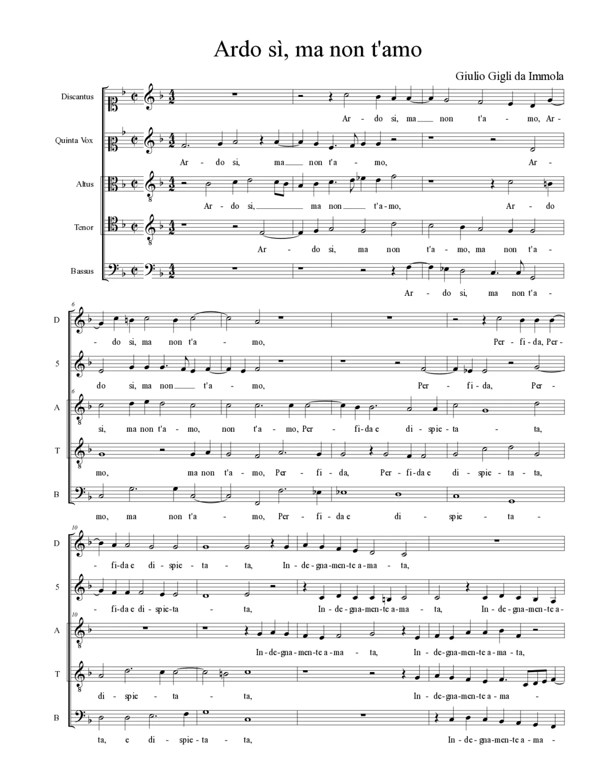 Ardo sì, ma non t'amo - Page 1