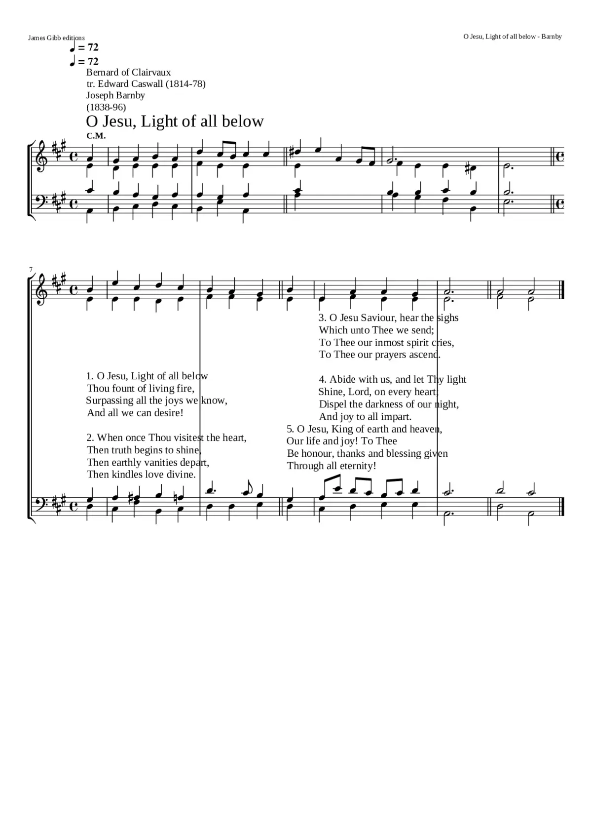 O Jesu Light of all below - Page 1