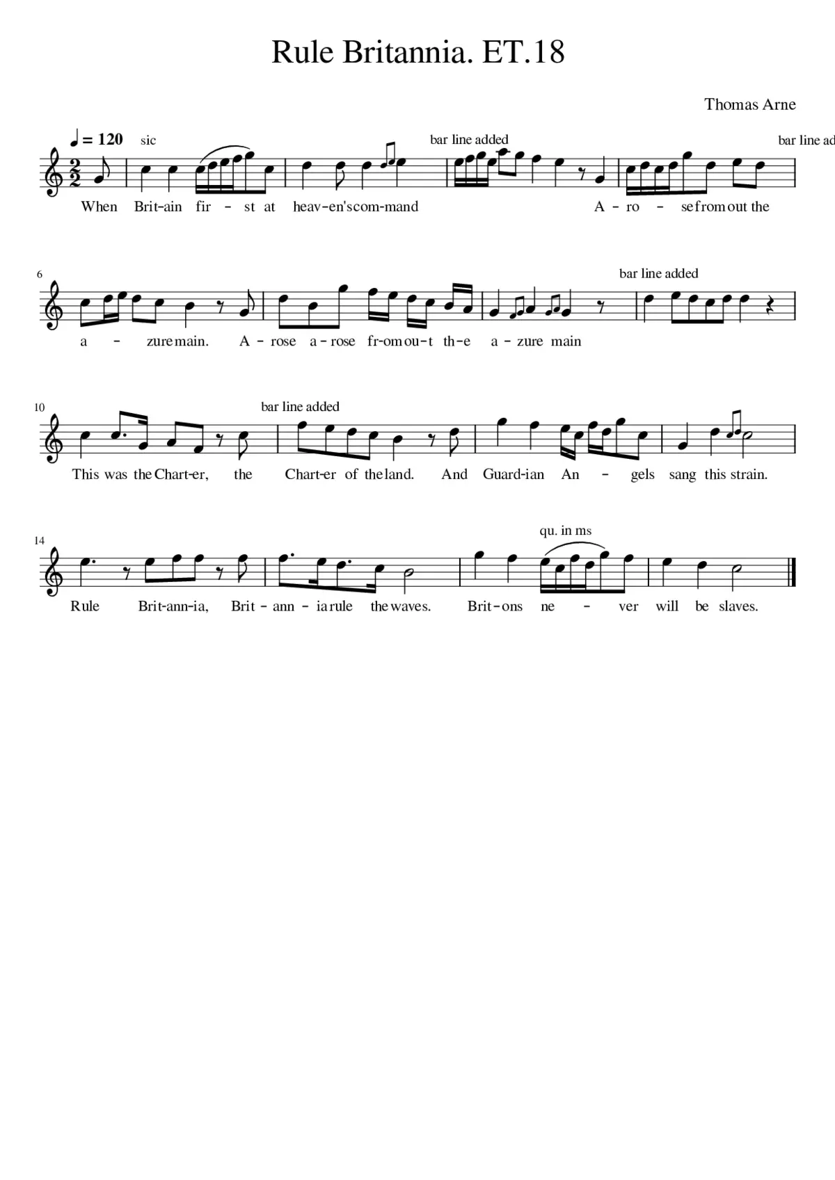 Rule Britannia. ET.18 - Page 1