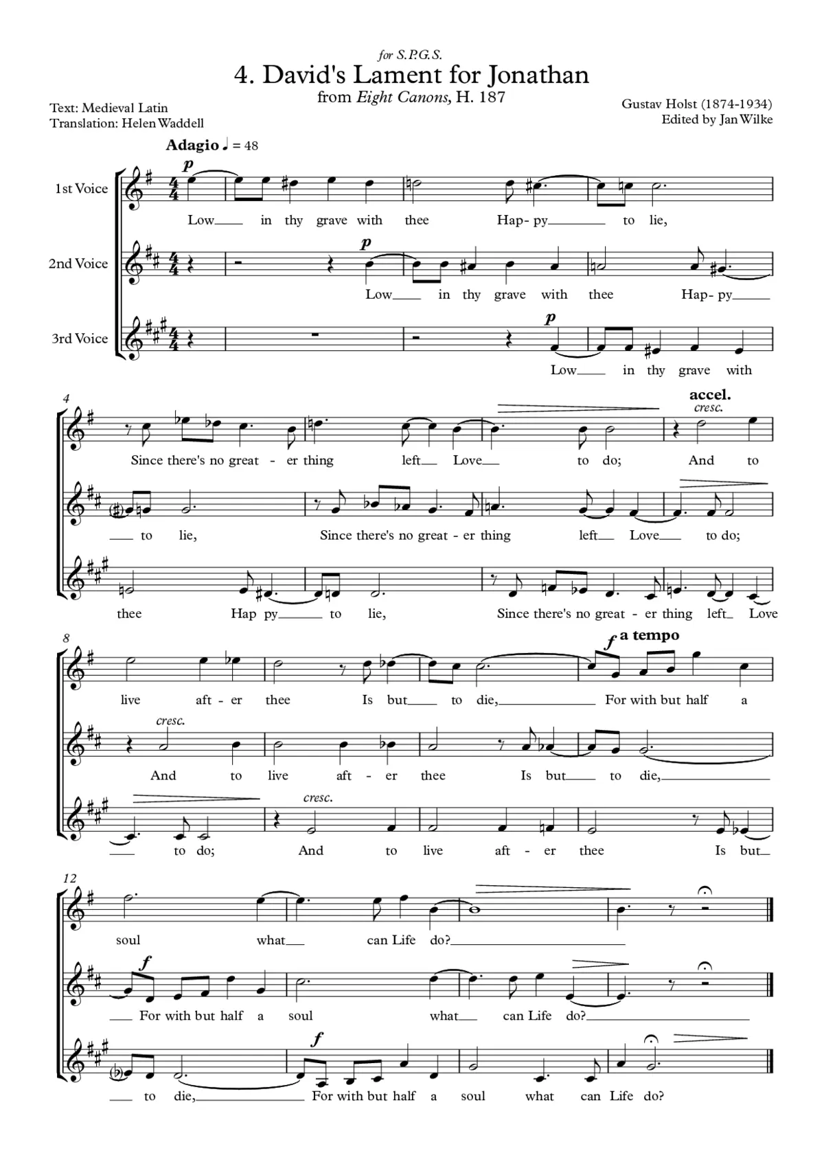 David's Lament for Jonathan - Page 1