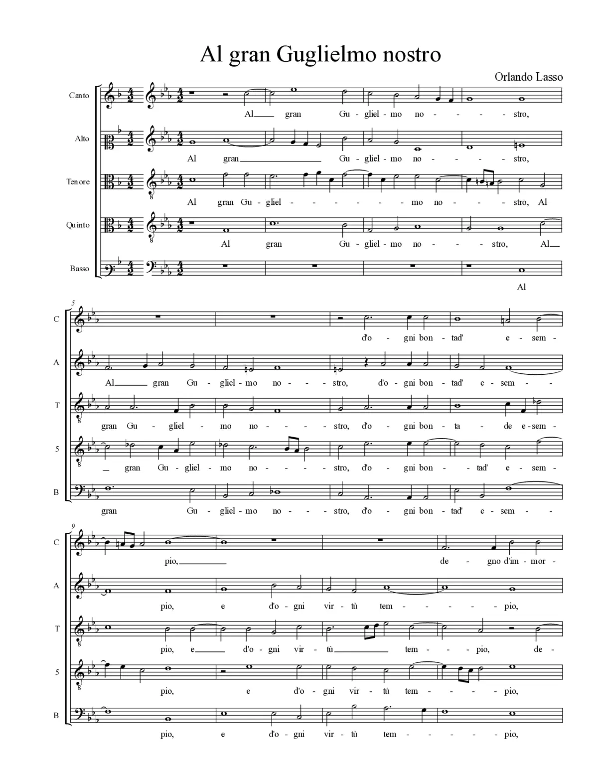 Al gran Guglielmo nostro - Page 1