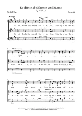 Es blühen die Blumen und Bäume, Op. 369, No. 4