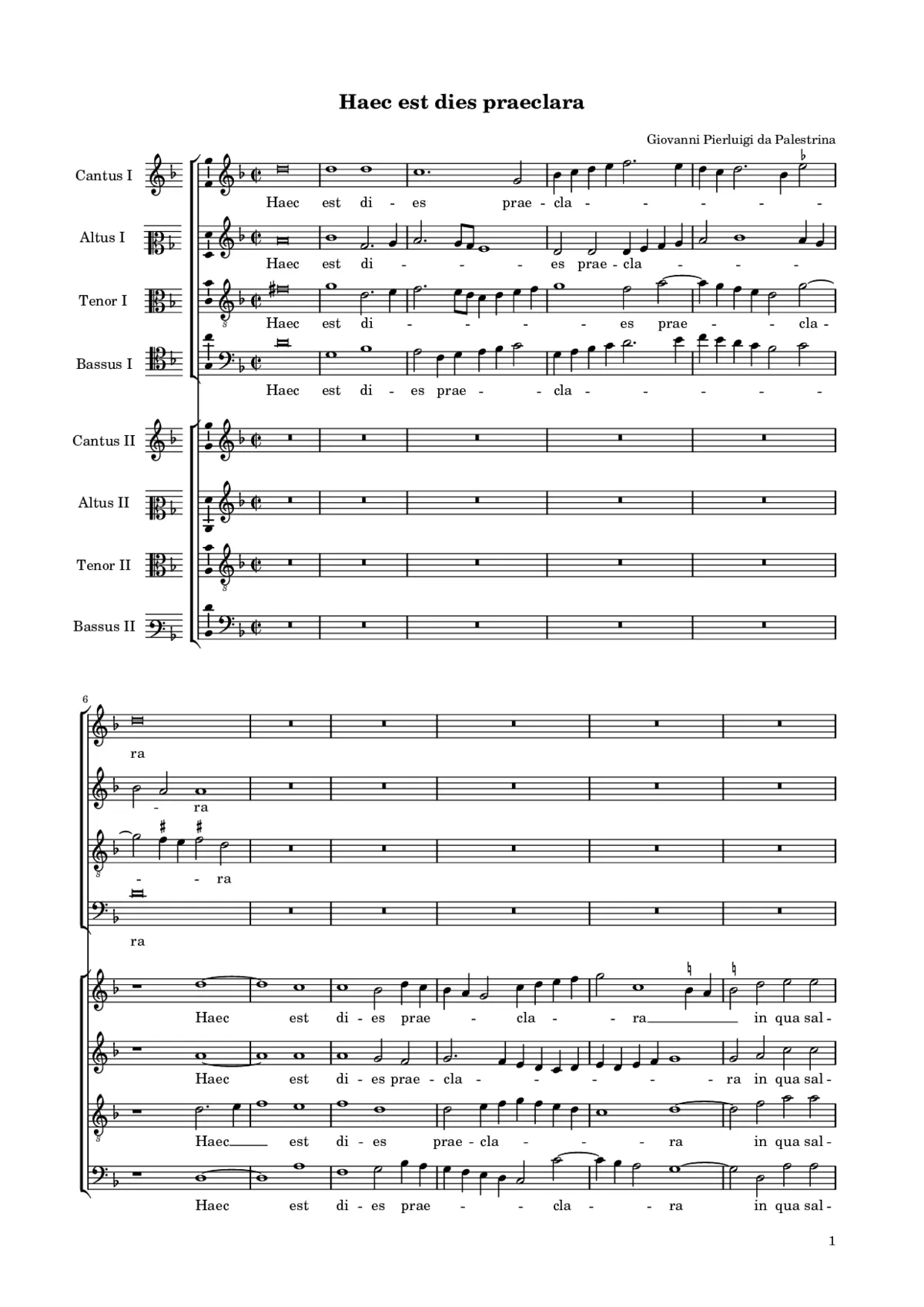 Haec est dies praeclara - Page 1