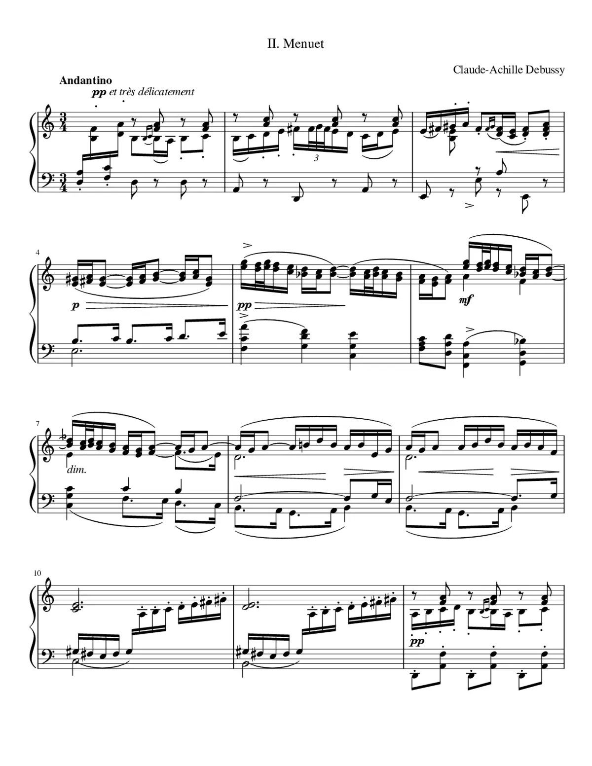 II. Menuet - Page 1