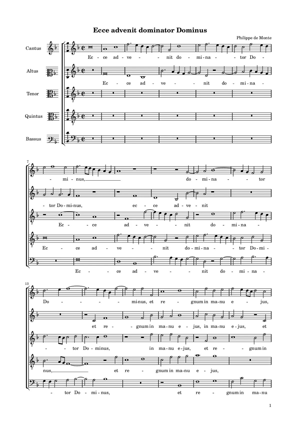 Ecce advenit dominator Dominus - Page 1