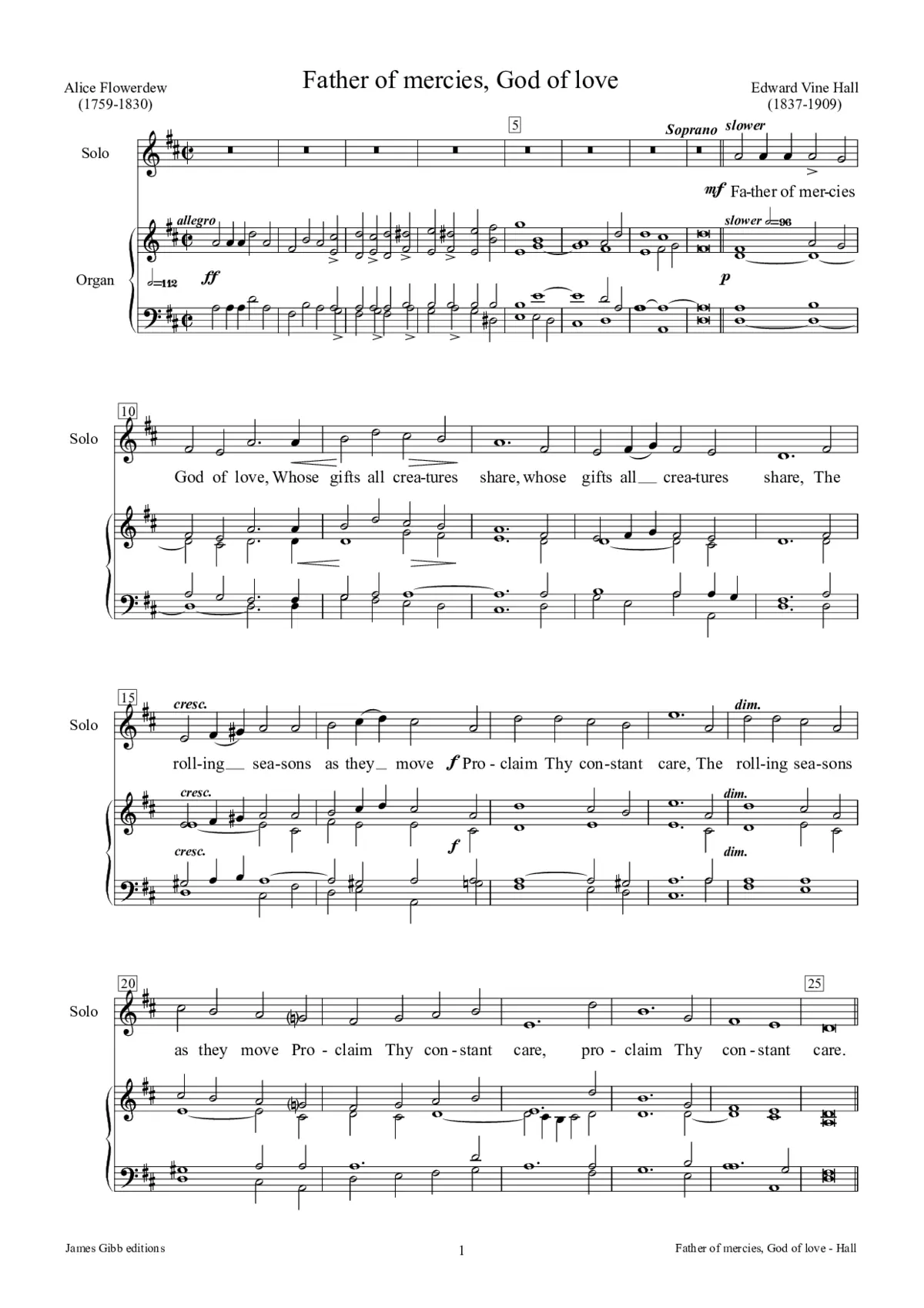 Father of mercies, God of love - Page 1