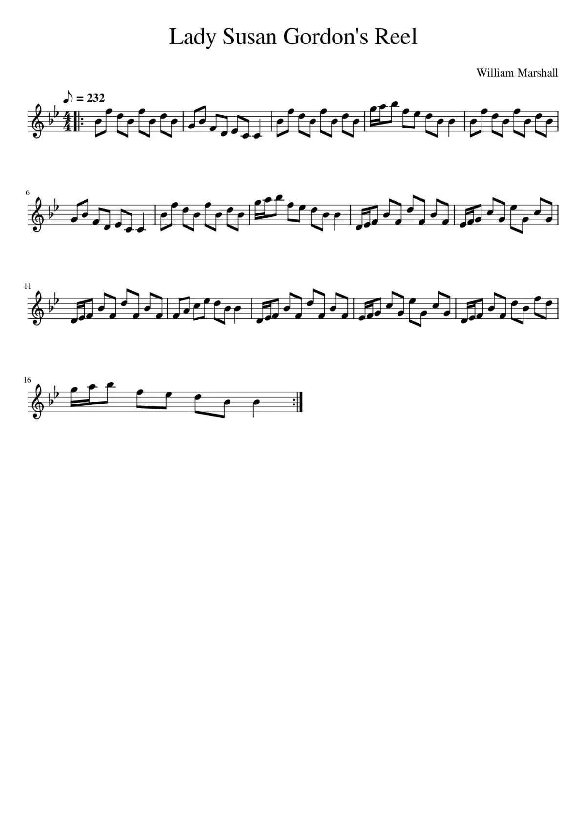 Lady Susan Gordon's Reel - Page 1